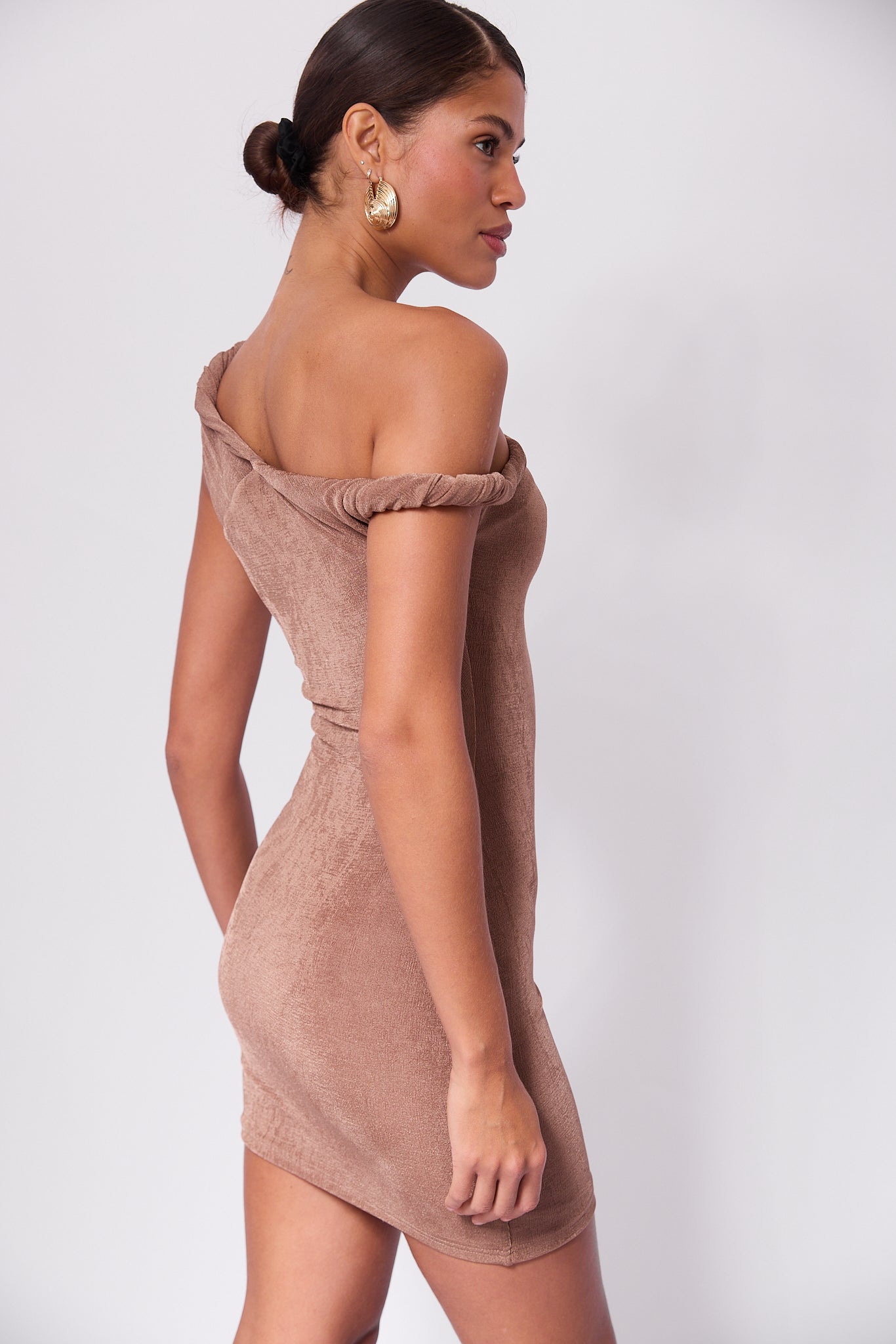 Short Poppy Dress Taupe